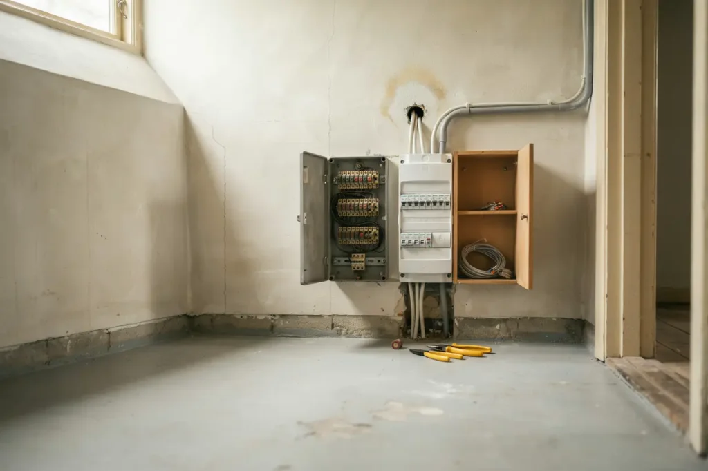 dags att byta elcentral tecken p att husets elsystem beh ver en s krare elinstallation